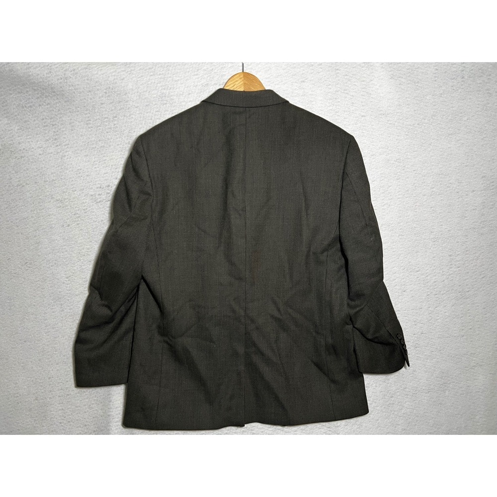 Lauren Ralph Lauren Men's 46R 100% Wool Coffee Brown Shepherd's Check Blazer - Picture 2 of 12
